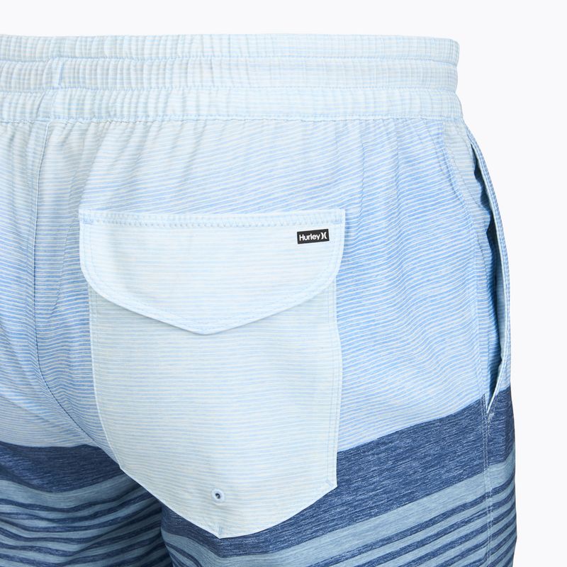 Herren-Badeshorts Hurley Epic Ombre Volley Swim Short blue/white 4
