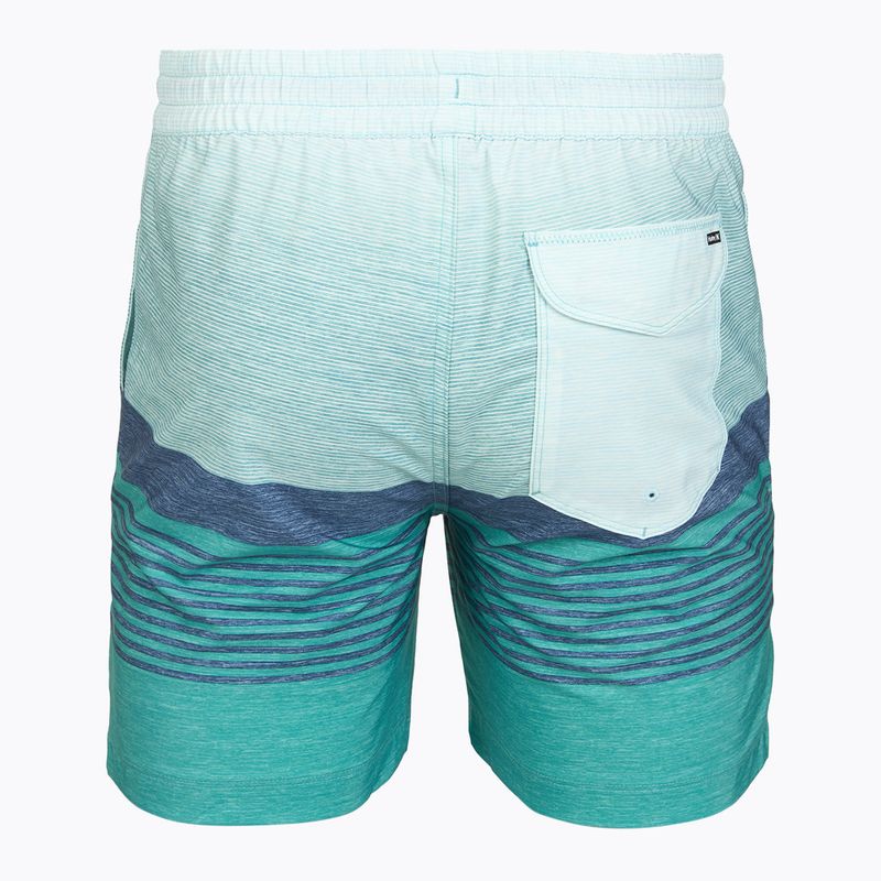 Herren-Badeshorts Hurley Epic Ombre Volley Swim Short Teal Tint 2