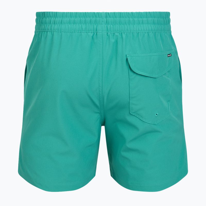 Herren-Badeshorts Hurley Crossover Volley Swim Short Teal Tint 2