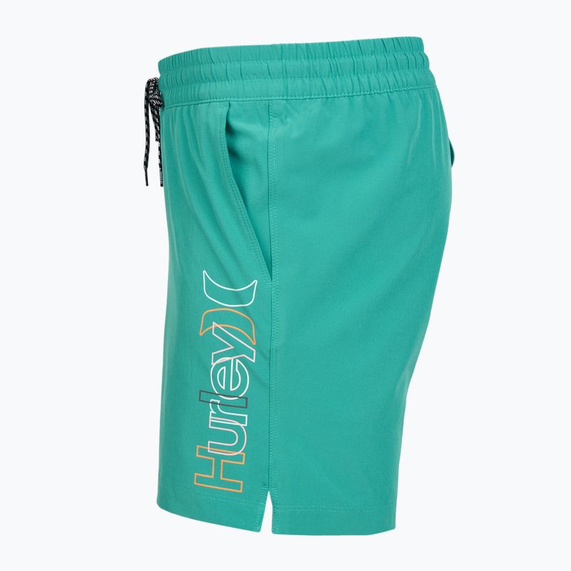 Herren-Badeshorts Hurley Crossover Volley Swim Short Teal Tint 3