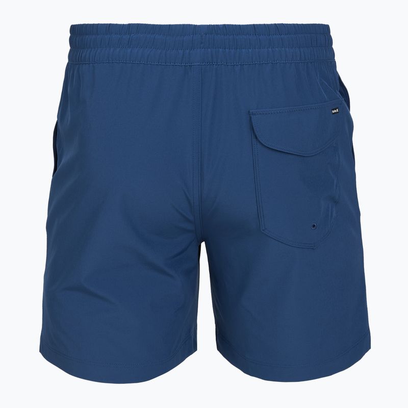 Herren-Badeshorts Hurley Crossover Volley Swim Short blue/black 2