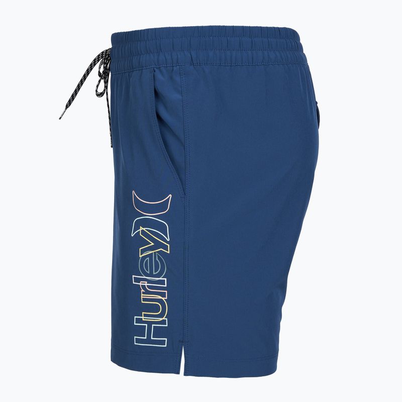 Herren-Badeshorts Hurley Crossover Volley Swim Short blue/black 3