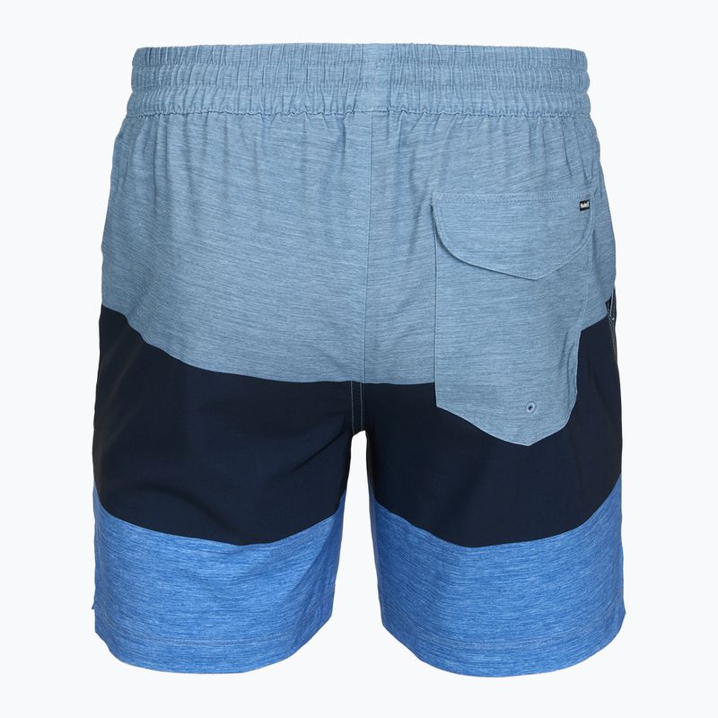 Herren-Badeshorts Hurley Color Blocked Volley Swim Short Baby Blue 2
