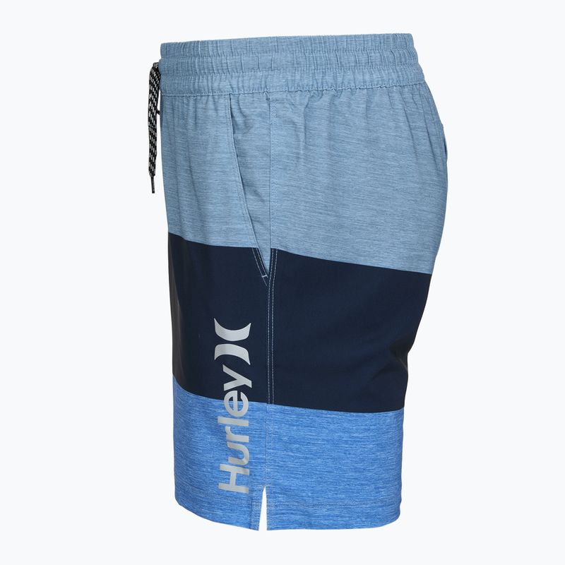 Herren-Badeshorts Hurley Color Blocked Volley Swim Short Baby Blue 3