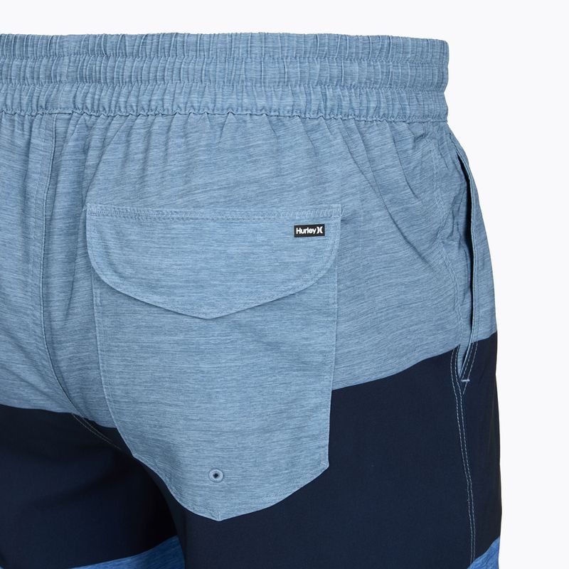 Herren-Badeshorts Hurley Color Blocked Volley Swim Short Baby Blue 4