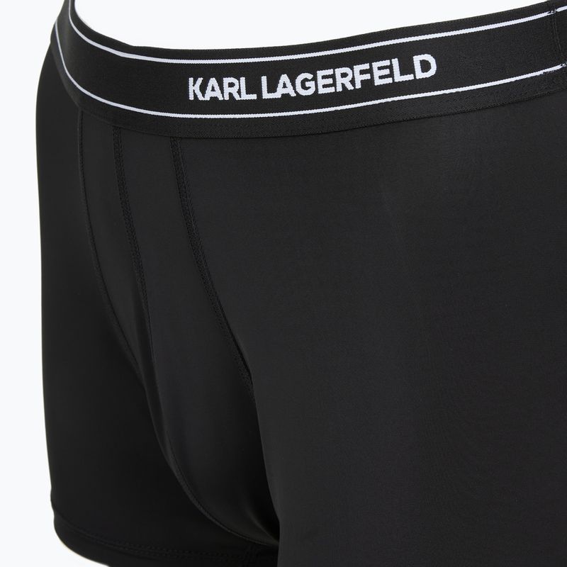 Herren-Boxershorts KARL LAGERFELD Stripe Logo Micro Trunk 3er-Pack black 4