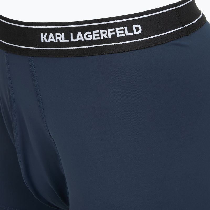 Herren-Boxershorts KARL LAGERFELD Stripe Logo Micro Trunk 3er-Pack mood indigo 4