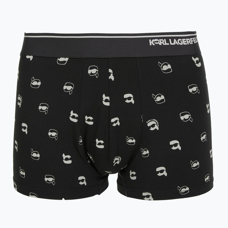 Herrenboxershorts KARL LAGERFELD Ikon Aop Trunk 3er-Pack karl dot/ash black 3