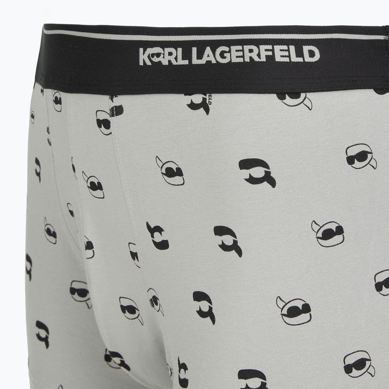 Herrenboxershorts KARL LAGERFELD Ikon Aop Trunk 3er-Pack karl dot/ash black 6