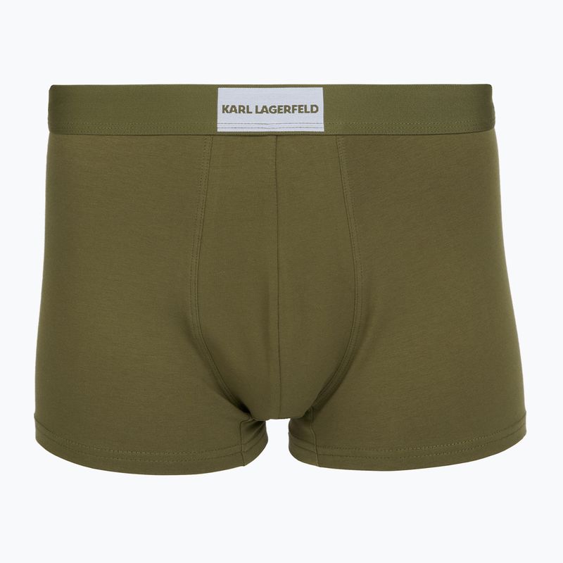Herren Boxershorts KARL LAGERFELD Essential Logo Trunk 3er-Pack olive/clear sky/excalibur 4