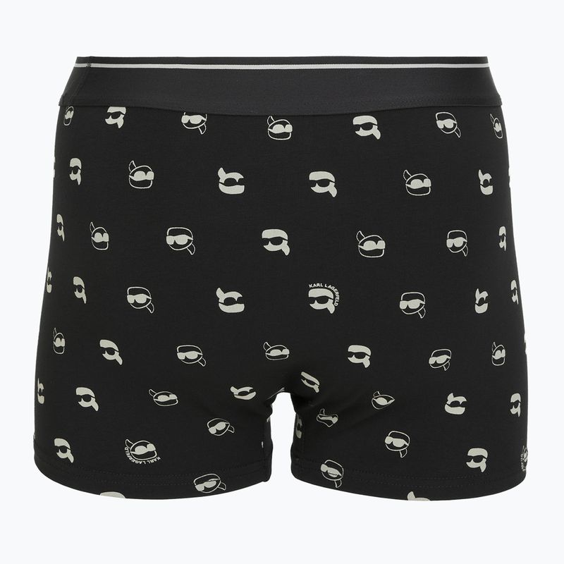 Herren-Boxershorts- und Socken-Set KARL LAGERFELD Ikon Trunk aop karl dot black 3
