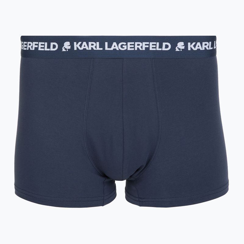 Herrenboxershorts KARL LAGERFELD Logo Trunk Multiband 3er-Pack dark sea/indigo/blue 3