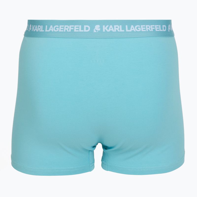Herrenboxershorts KARL LAGERFELD Logo Trunk Multiband 3er-Pack dark sea/indigo/blue 5
