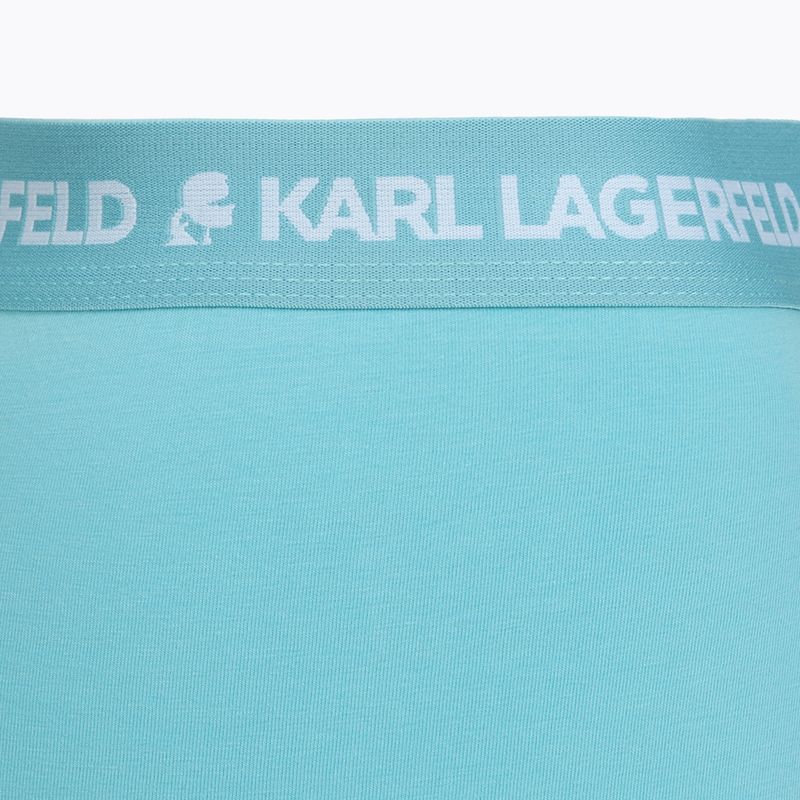 Herrenboxershorts KARL LAGERFELD Logo Trunk Multiband 3er-Pack dark sea/indigo/blue 6