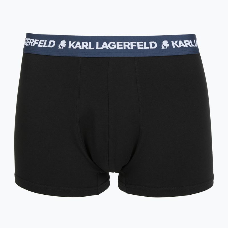 Herren-Boxershorts KARL LAGERFELD Logo Trunk Colorband 3er-Pack dark sea/indigo/blue 5