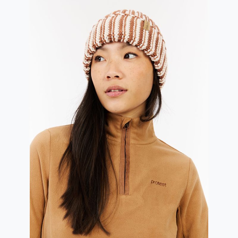 Damen Sweatshirt Protest PRTRemutez 1/4-Zip Active teddy brown 7