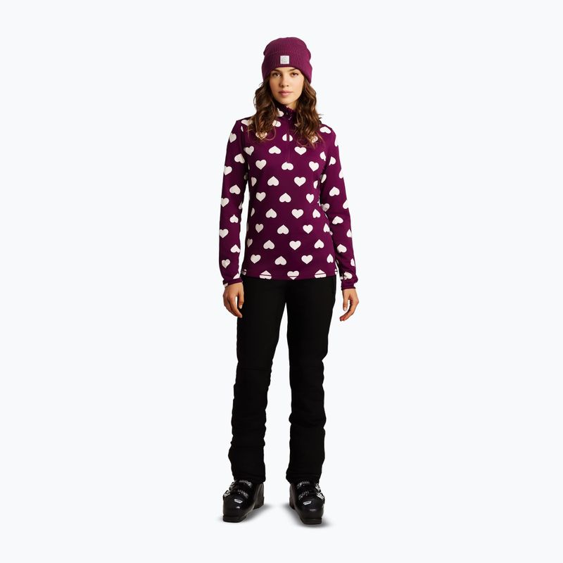 Fleecejacke für Damen Protest PRTSwana 1/4 Zip Active current purple 2
