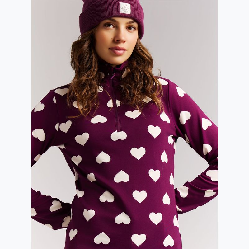 Fleecejacke für Damen Protest PRTSwana 1/4 Zip Active current purple 5