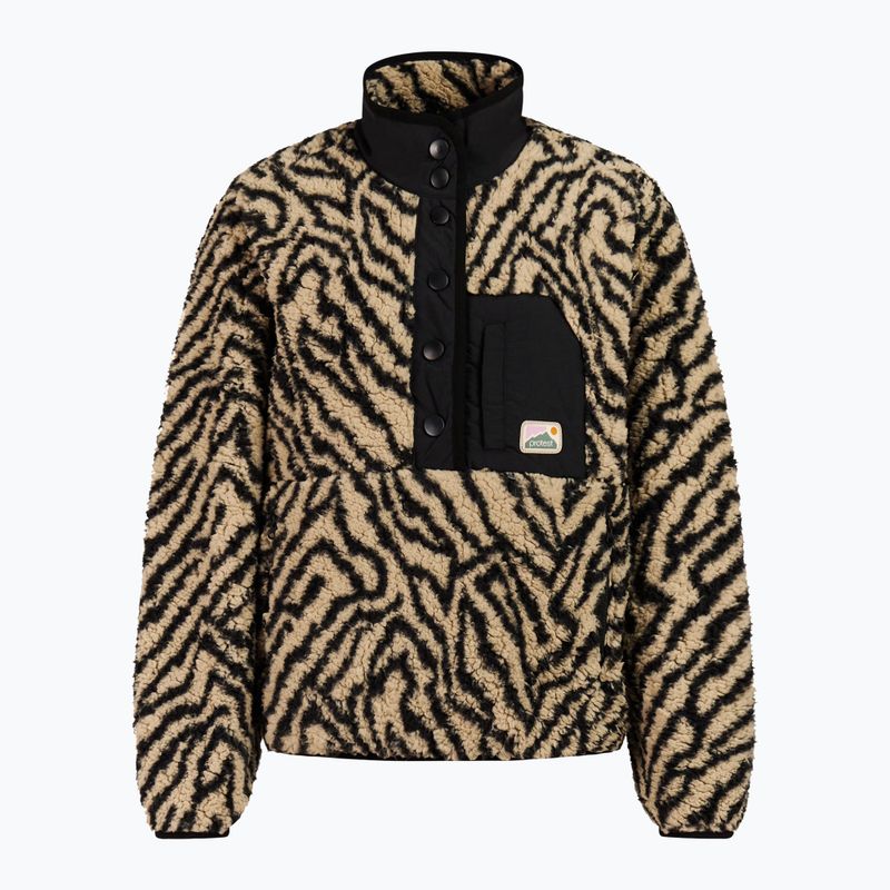 Fleecejacke für Damen Protest PRTJosey 1/4 Button bamboobeige 6