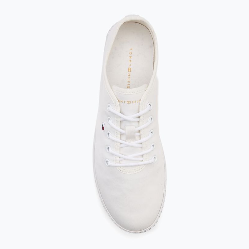 Tommy Hilfiger Damen Turnschuhe Canvas Lace Up weiß 5