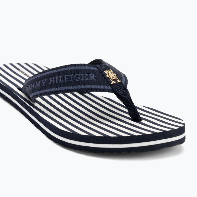 Flip-Flops Damen Tommy Hilfiger Stripes Beach Sandal space blue 7