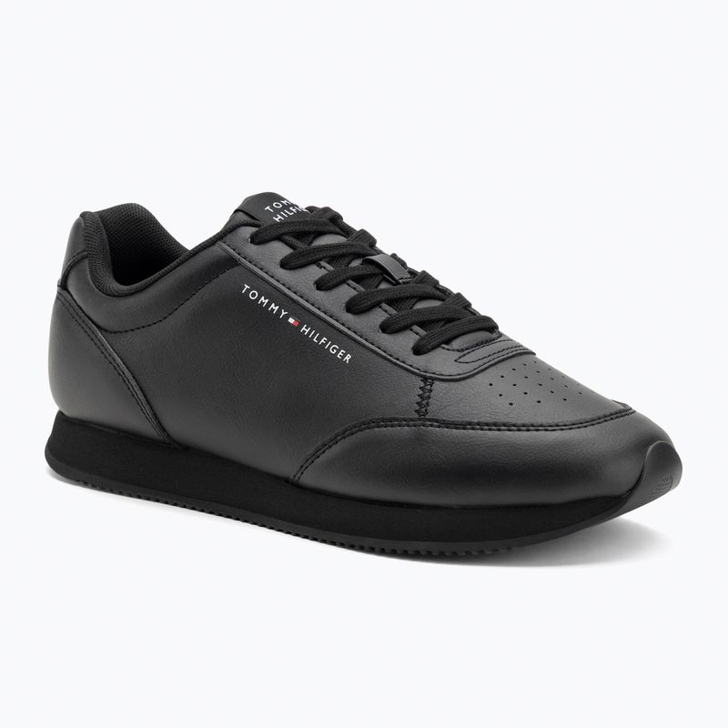 Herren Tommy Hilfiger Lo Runner Pu Mix schwarz Schuhe