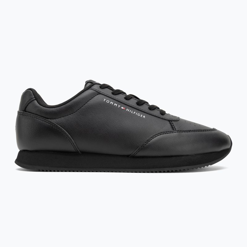 Herren Tommy Hilfiger Lo Runner Pu Mix schwarz Schuhe 2