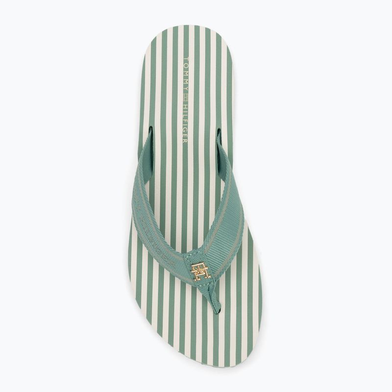 Flip-Flops Damen Tommy Hilfiger Stripes Beach Sandal charming green 5