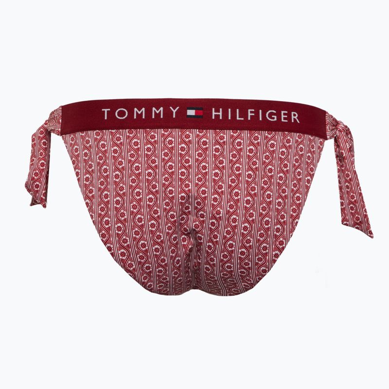 Bikini-Unterteil Tommy Hilfiger Cheeky Side Tie Bikini Print floral stripe regatta red 2