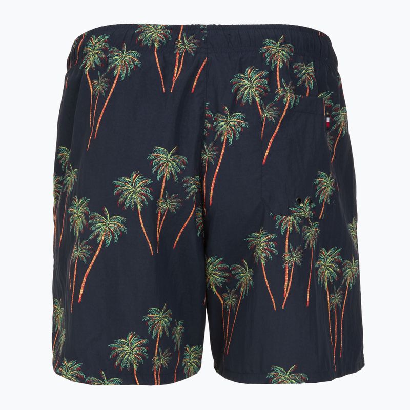 Tommy Hilfiger Herren Medium Drawstring Print Palme tropischen aop Wüste Himmel schwimmen Shorts 2