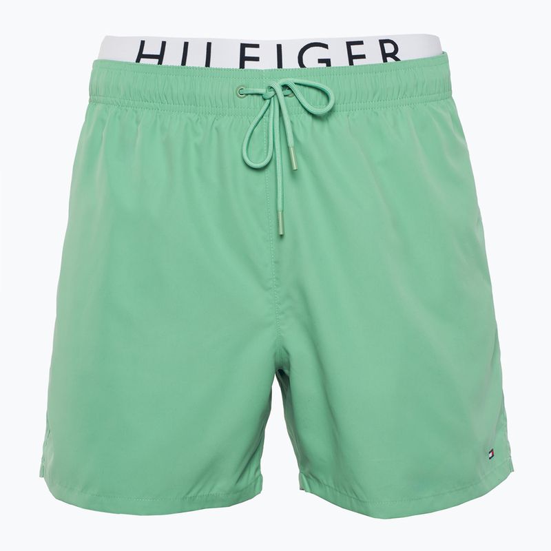 Herren Tommy Hilfiger Medium Drawstring Swim Shorts Dw fort grün