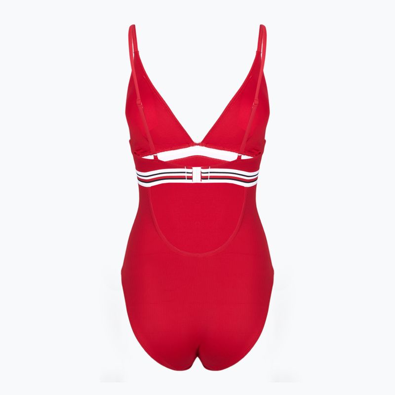 Tommy Hilfiger Frauen ein Stück Badeanzug Triangle One Piece Rp Ext primäre rot 2