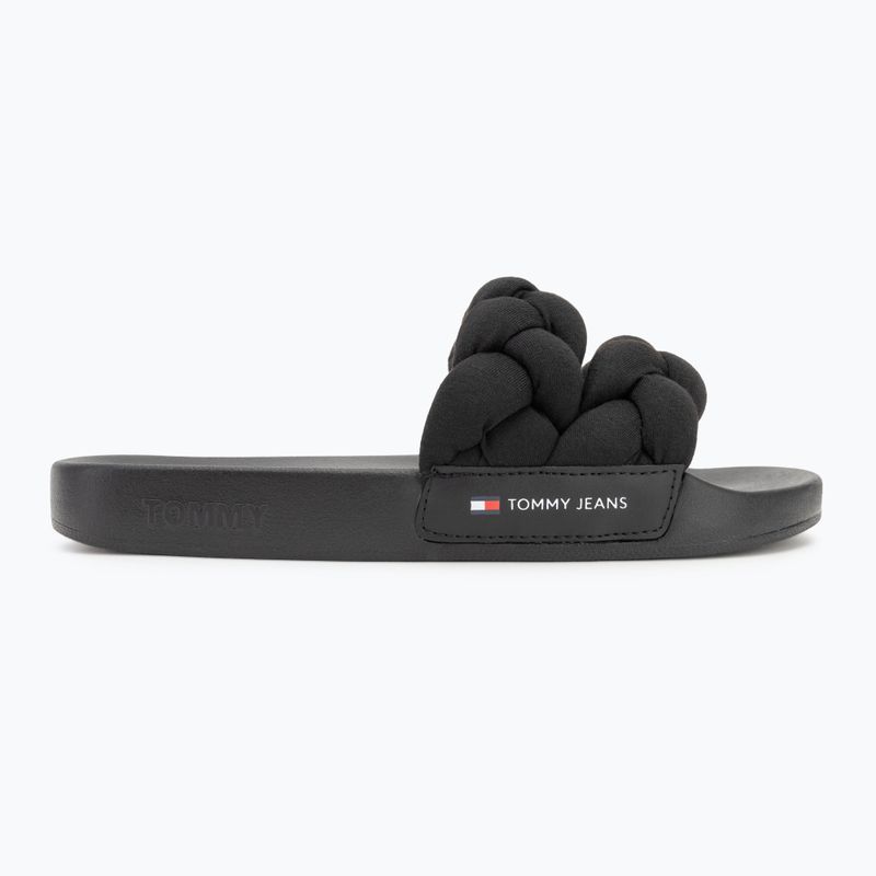 Badeschlappen Schlappen Damen Tommy Jeans Braided Slide frozen black 2
