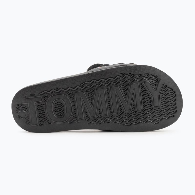 Badeschlappen Schlappen Damen Tommy Jeans Braided Slide frozen black 4