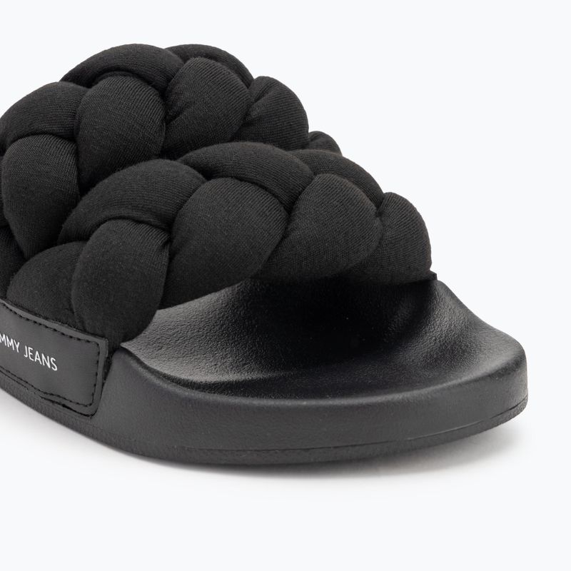 Badeschlappen Schlappen Damen Tommy Jeans Braided Slide frozen black 7