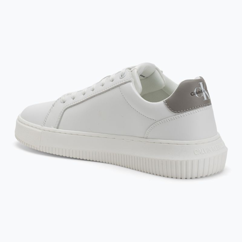 Calvin Klein Herrenschuhe YM0YM00681 Chunky Cupsole Monologo Lth triple bright white/rock ridge 3