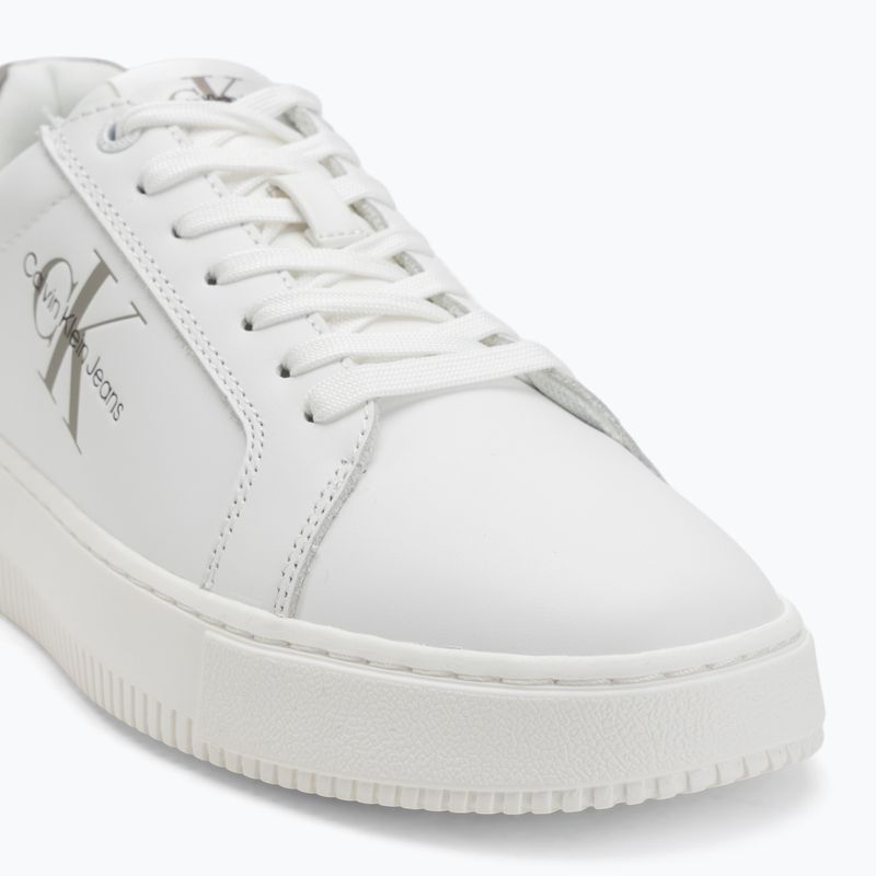 Calvin Klein Herrenschuhe YM0YM00681 Chunky Cupsole Monologo Lth triple bright white/rock ridge 7
