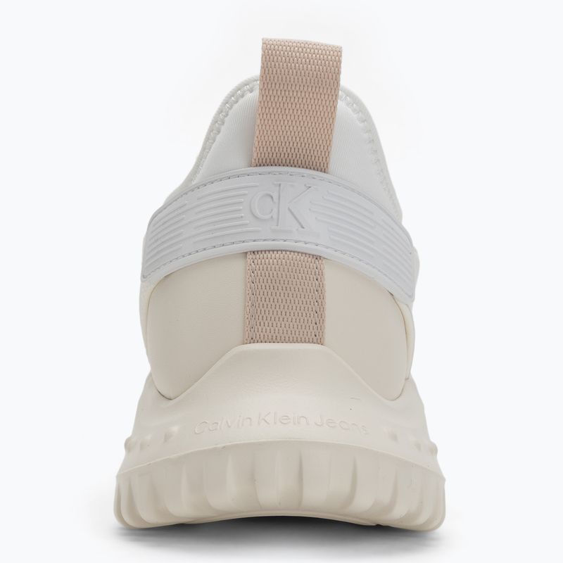 Calvin Klein Damenschuhe YW0YW01665 Eva Runner Socke Mix In Hitech hellweiß/cremeweiß/rosa 6