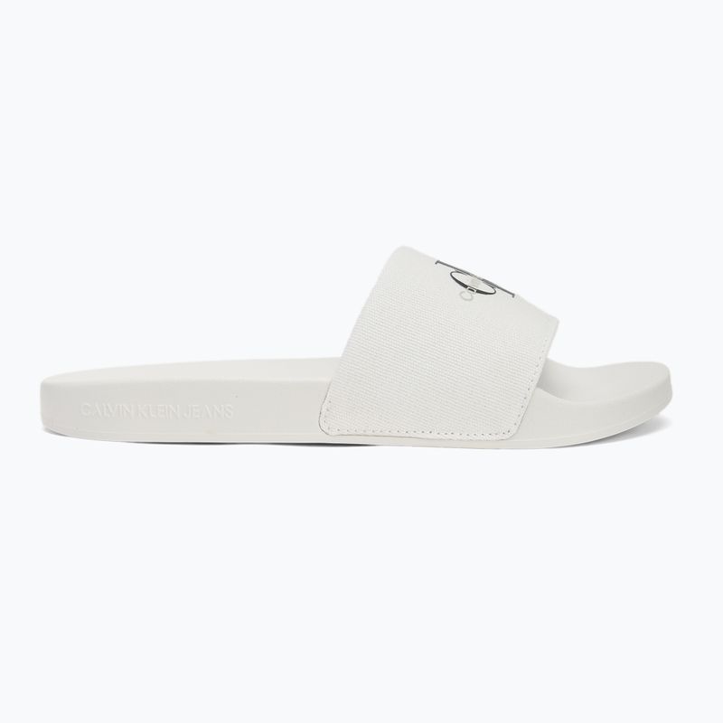 Badeschlappen Schlappen Damen Calvin Klein YW0YW01835 Slide Monogram Wn bright white/black 2