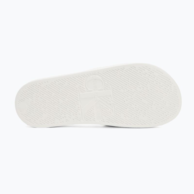 Badeschlappen Schlappen Damen Calvin Klein YW0YW01835 Slide Monogram Wn bright white/black 4