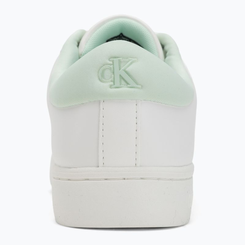 Calvin Klein Damenschuhe YW0YW01444 Classic Cupsole Lowlaceup Lth Wn Hellweiß/Mondlicht Jade 6