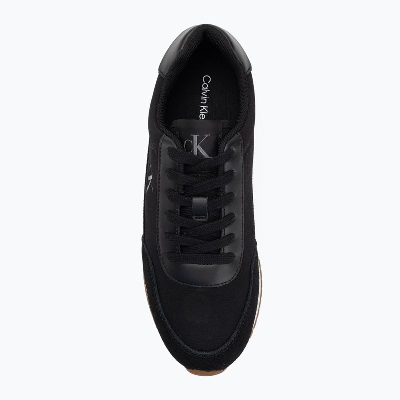 Calvin Klein Damen Schuhe YW0YW01888 Retro Runner Low Laceup Canvas schwarz/hellweiß 5