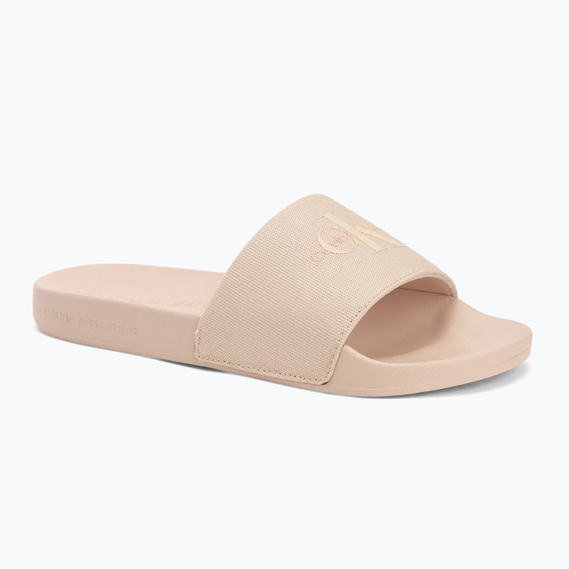 Badeschlappen Schlappen Damen Calvin Klein YW0YW01835 Slide Monogram Wn triple whisper pink