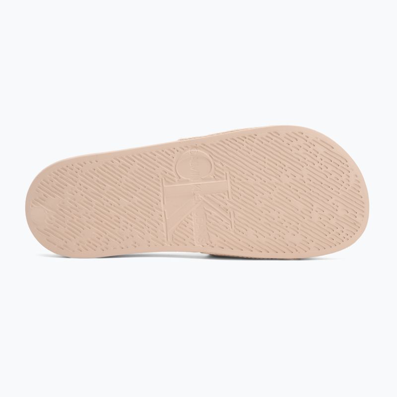 Badeschlappen Schlappen Damen Calvin Klein YW0YW01835 Slide Monogram Wn triple whisper pink 4