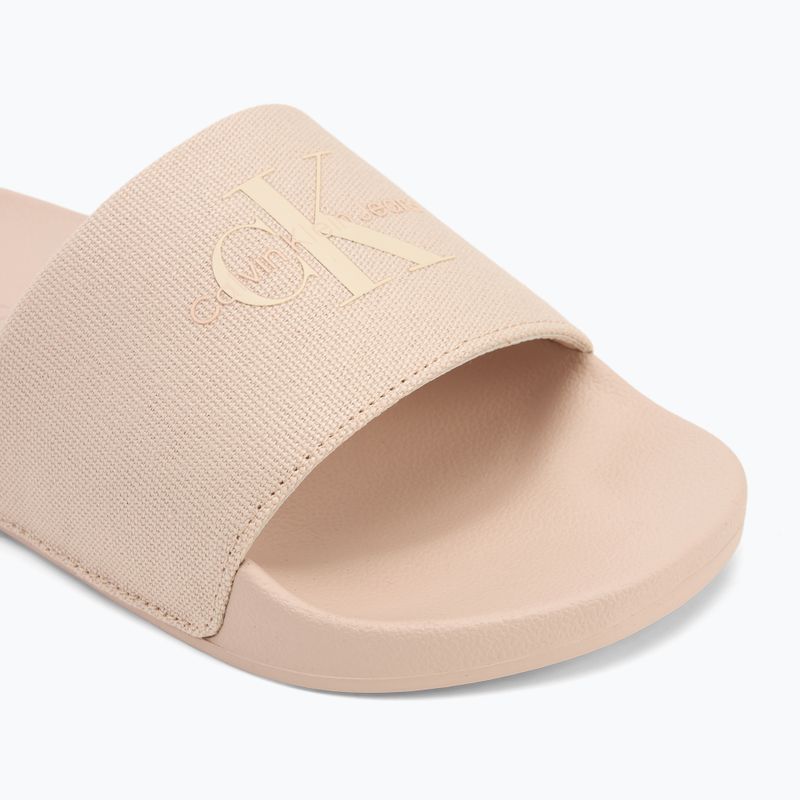 Badeschlappen Schlappen Damen Calvin Klein YW0YW01835 Slide Monogram Wn triple whisper pink 7