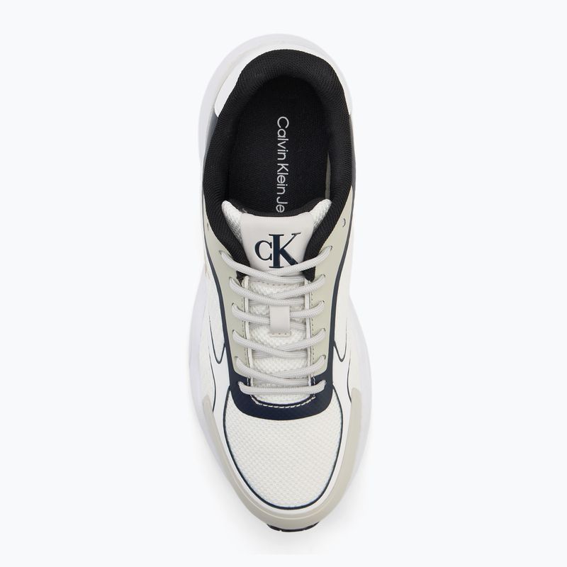 Calvin Klein Damen Schuhe YW0YW01887 Retro Tennis Knit Mg hell weiß/silber bich/navy 5
