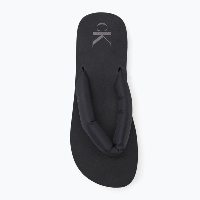Damen Calvin Klein YW0YW01723 Strand Sandale Flatform Ttxr Satin dreifach schwarz Flip Flops 5