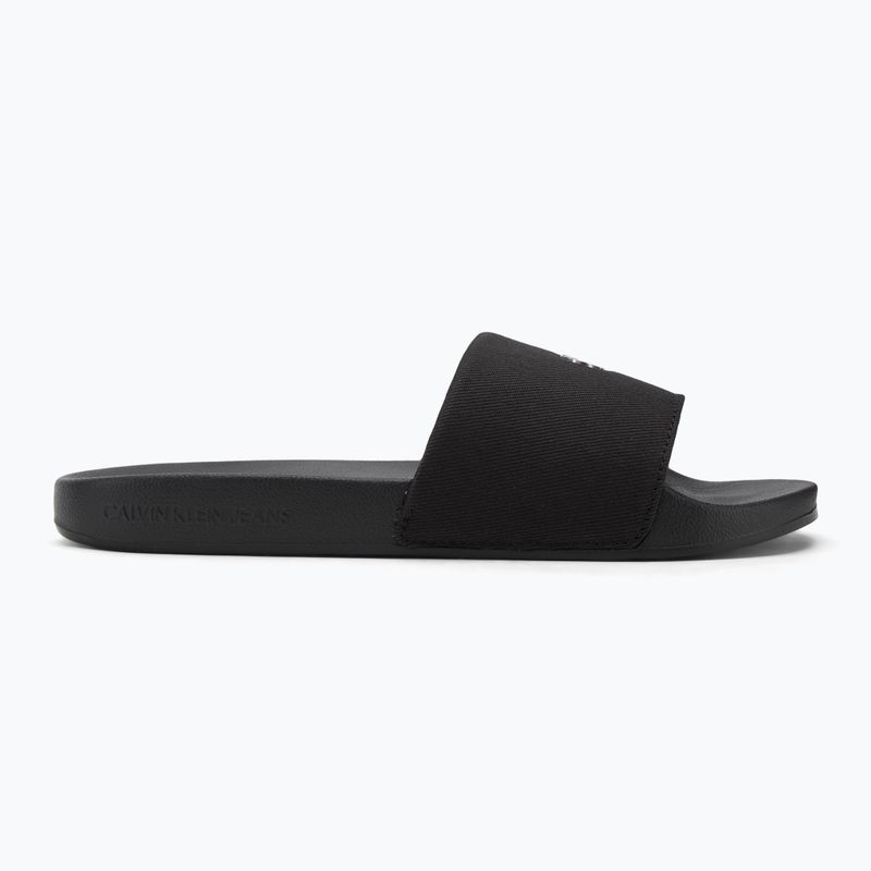Calvin Klein Damen Flip-Flops YW0YW01713 Slide Monogram Hardware dreifach schwarz 2