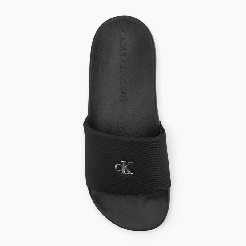 Calvin Klein Damen Flip-Flops YW0YW01713 Slide Monogram Hardware dreifach schwarz 5