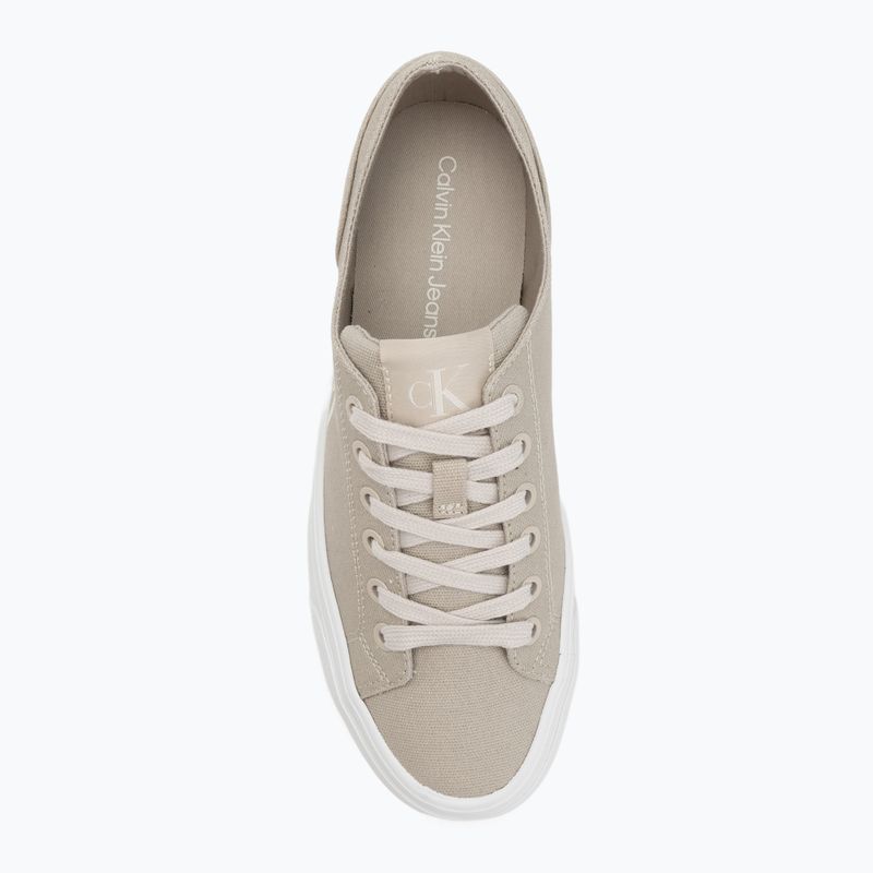 Calvin Klein Damen Turnschuhe YW0YW01763 Vulc Flatform Low Cv MG Eierschale/Sahne weiß 5